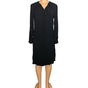 Hugo Boss Responsible Dibanora1 Black Long Sleeve Shirt Dress